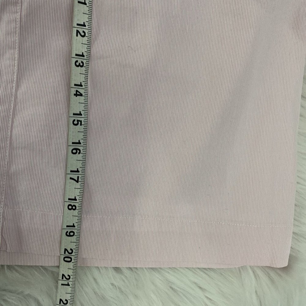 LL bean womens pink striped skirt size 16 petite lined cotton blend stretch - Picture 6 of 10